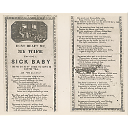 Don't draft me, my wife has got a sick baby