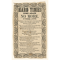Hard times come again no more. Text Text