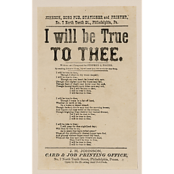 I will be true to thee. Text Text