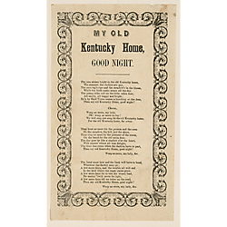 My old Kentucky home, good-night. Text Text
