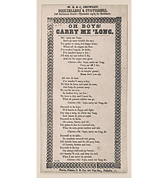 Oh! boys, carry me 'long. Text Text