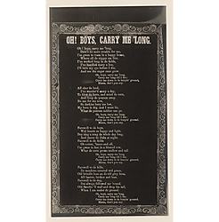 Oh! boys, carry me 'long. Text Text