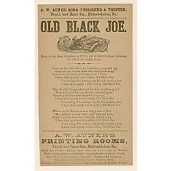 Old black Joe. Text Text