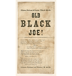 Old black Joe. Text Text