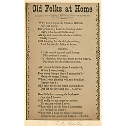 Old folks at home. Text Text