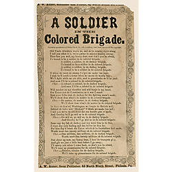 Soldier in de colored brigade. Text Text