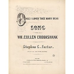 Once I loved thee, Mary dear