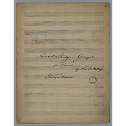 Concert studies, piano, G major