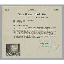 From Grover Sims to Evelyn Foster Morneweck