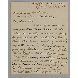 From Evelyn Foster Morneweck to Henry Watterson