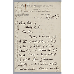 From Edmund Stedman to Morrison Foster
