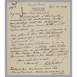 From Frederick M. Steele to Evelyn Foster Morneweck
