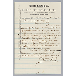 To Morrison Foster from William A. Pond