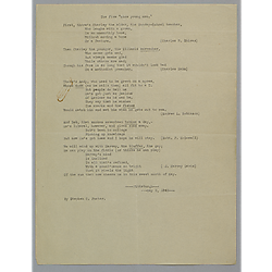 Typed transcript of poem "The five 'nice young men'" by Stephen Foster