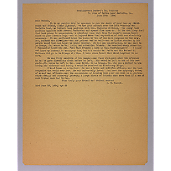From O.W. Barrett to (Mrs. Lightner?), announcing the death of her son Isaac Lightner in battle