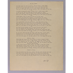 Typed transcript of the lyrics for "The May Queen" by Stephen Foster