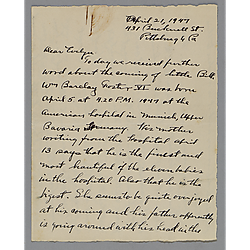 From Barclay Foster to Evelyn Foster Morneweck