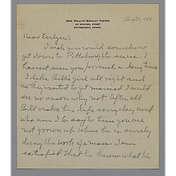 From Mrs. William Barclay Foster