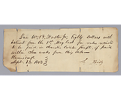IOU from S. Billy to William B. Foster, Jr., for $80