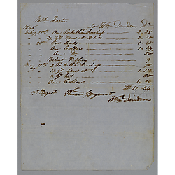 Bills to Mrs. Foster from William Davidson for fabric goods