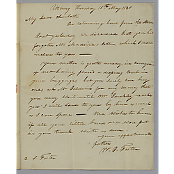From William Foster to Charlotte Foster