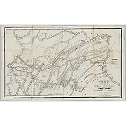 PA railroad survey map Harrisburg to Pittsburgh