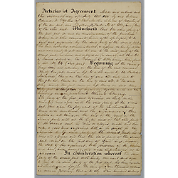 Articles of agreement between Edward Stephens and William B. Foster, Jr.