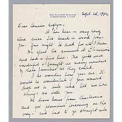 Letter from Julie McIlvaine to Evelyn Morneweck