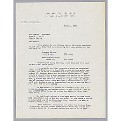 Letter from Fletcher Hodges, Jr., to Evelyn Morneweck