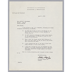 Letter from Fletcher Hodges, Jr., to Evelyn Morneweck