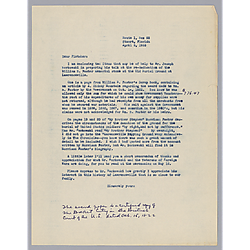 Letter from Evelyn Morneweck to Fletcher Hodges, Jr.
