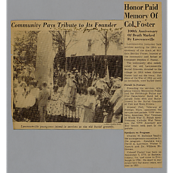 Article: The Pittsburgh Post Gazette article on rededication of Foster Memorial