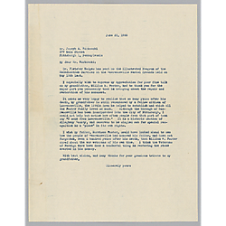 Letter from Evelyn Morneweck to Joseph Borkowski
