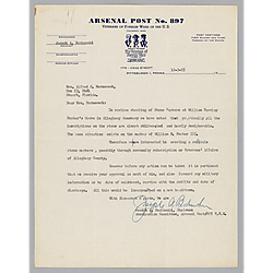 Letter from Joseph Borkowski to Evelyn Morneweck