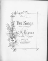 Opus 34 Two Songs
