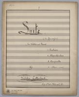 Suite for Violin and Piano in Bb Major - Score