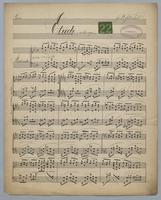 Etude : [no.] 22 : in Eb Major : [for] Piano