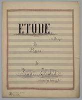 Etude : in Bb Major : for Piano,