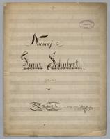 Nachruf an Franz Schubert : für Piano solo,