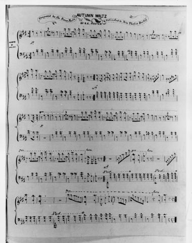 manuscript of "Autumn Waltz"