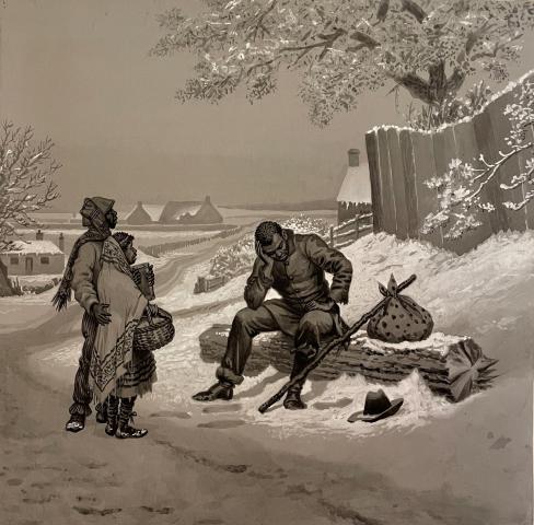 "All the World am sad and dreary," Joseph Boggs Beal drawing