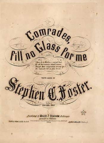 cover for "Comrades fill no glass for me"