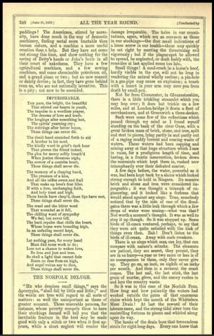 "Imperishable" from All the Year Round Volume 7, June 21, 1862