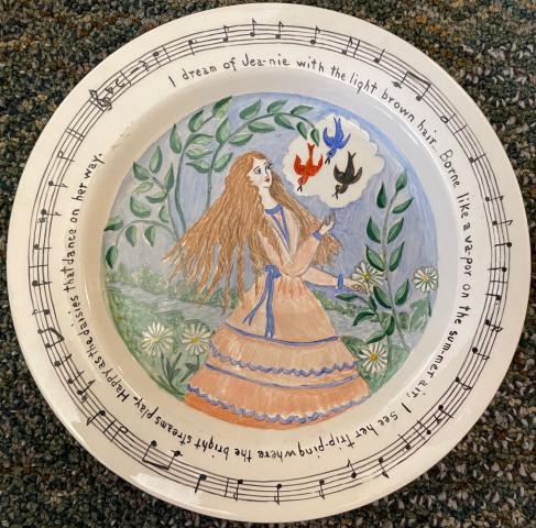 "Jeanie with the Light Brown Hair" plate by Willoughby Ions
