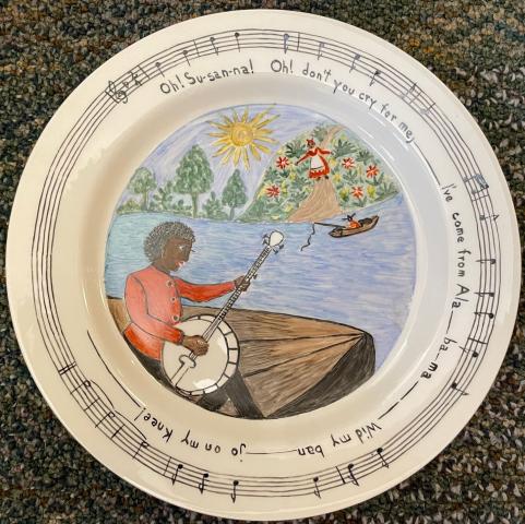 "Oh Susanna" plate by Willoughby Ions
