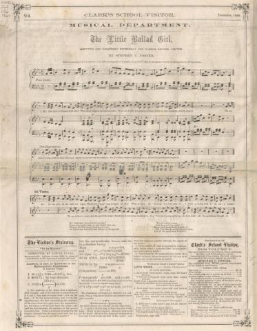 "Little Ballad Girl" in Clark's School Visitor
