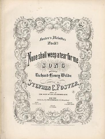 cover for "None shall weep a tear for me"