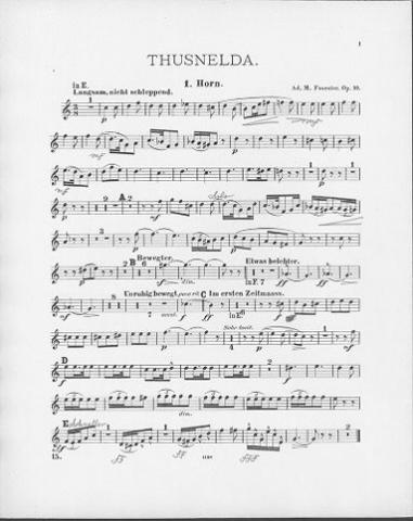 Opus 10 Thusnelda 1st horn 1st page