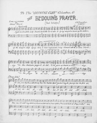 Opus 22 no. 1 The Bedouin's prayer first page