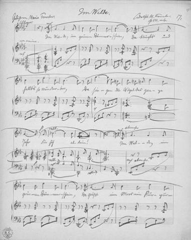 Opus 54 no. 6 Im Walde page one